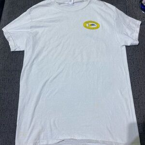 Gildan White Tee with Yellow Graphic